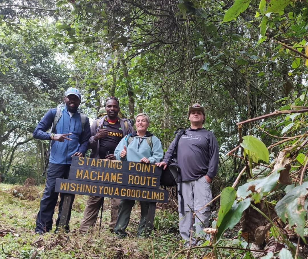 Machame route, starting point to Machame camp